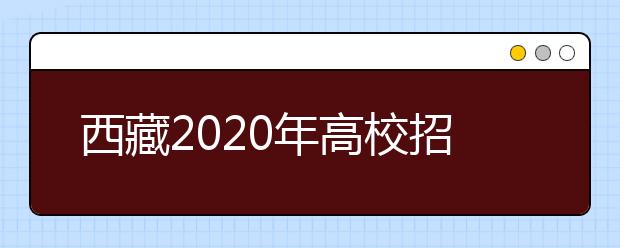 西藏2020年高校招生规定发布 3月20日至31日网上报名