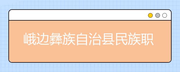 峨边彝族自治县民族职业高级中学2019年招生录取分数线
