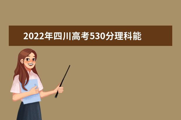 2022年四川高考530分理科能上什么大学？