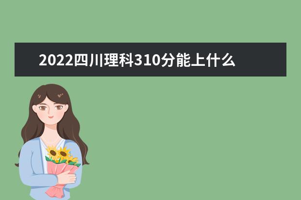 2022年四川高考理科310分能上什么学校