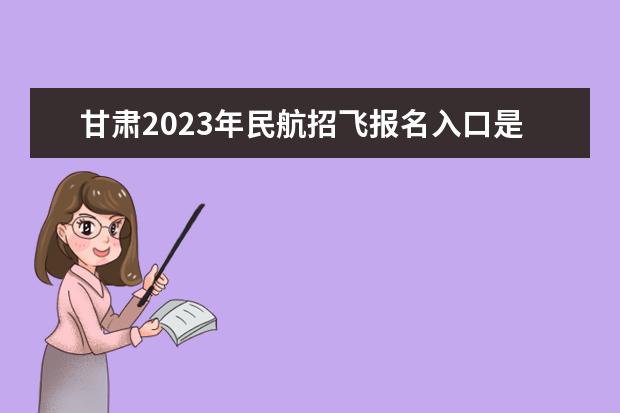 甘肃2023年民航招飞报名入口是什么 2023年甘肃民航招飞报名条件有哪些