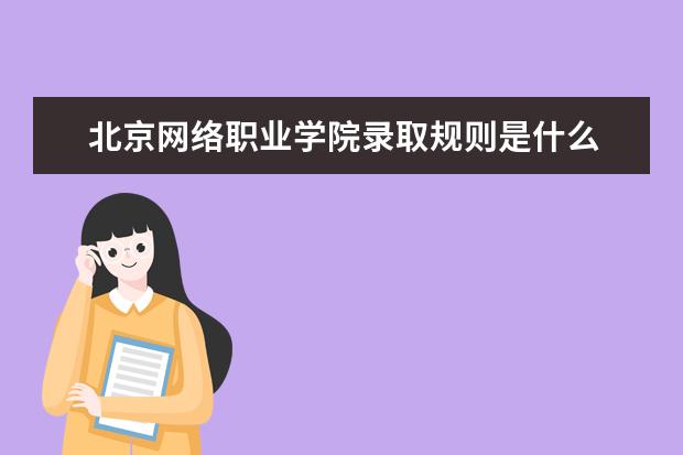 北京网络职业学院录取规则是什么 北京网络职业学院就业怎么样