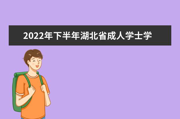2022年下半年湖北省成人学士学位外语考试成绩查询公告