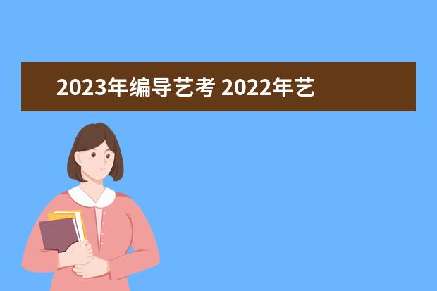 2023年编导艺考 2022年艺术类文化课分数线