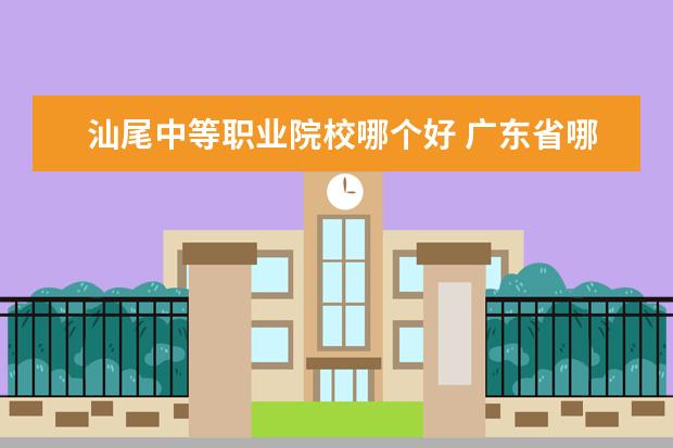 汕尾中等职业院校哪个好 广东省哪个大专学院计算机专业比较好的?