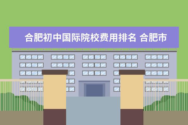 合肥初中国际院校费用排名 合肥市私立学校排名一览表