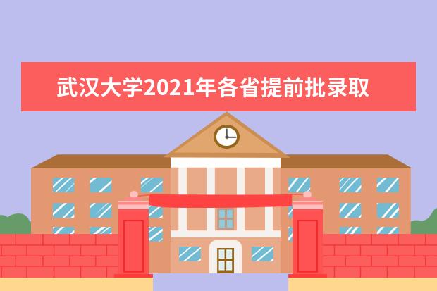 武汉大学2021年各省提前批录取分数线 2021年各省国家专项计划录取分数线