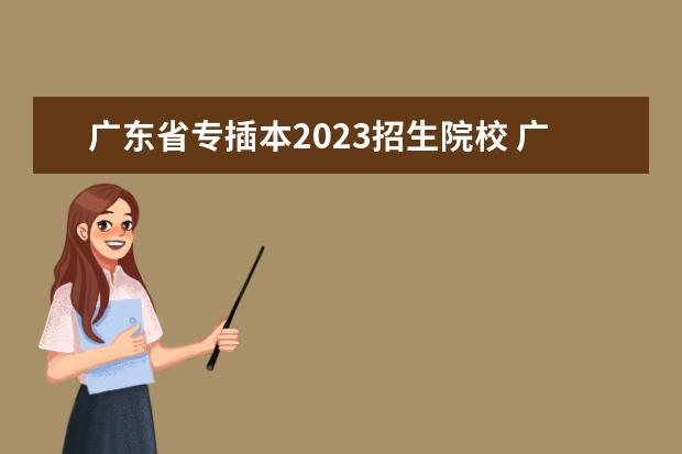 广东省专插本2023招生院校 广东省2023年专插本各校录取最低投档线