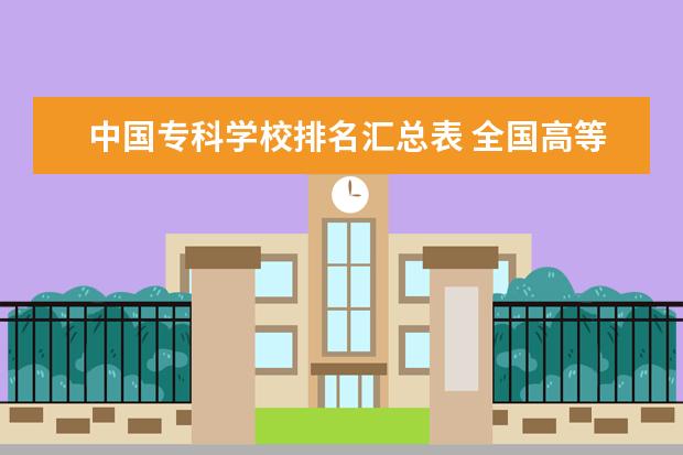 中国专科学校排名汇总表 全国高等学校名单_2022年各省高校数量