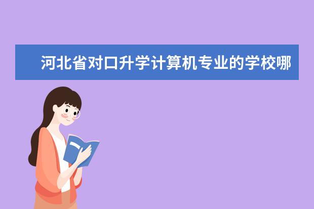 河北省对口升学计算机专业的学校哪些比较好？