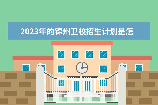 2023年的锦州卫校招生计划是怎样?（卫校录取分数线及报考条件）